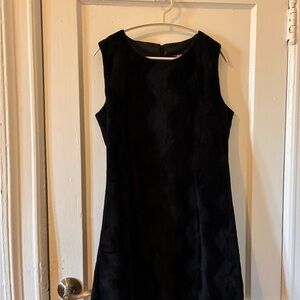 Vintage Free People Black Velvet Sleeveless Mini Dress